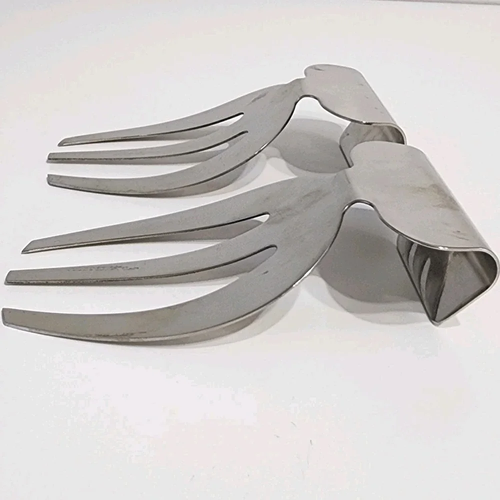 Stainless Steel Salad Hands Claws Tossing Fork Server Utensils Pasta Toss Serve - Picture 1 of 11